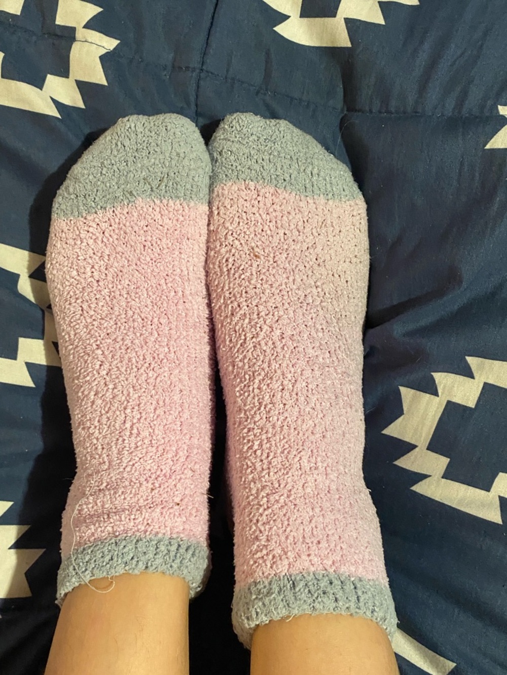Cozy Fuzzy Worn Socks